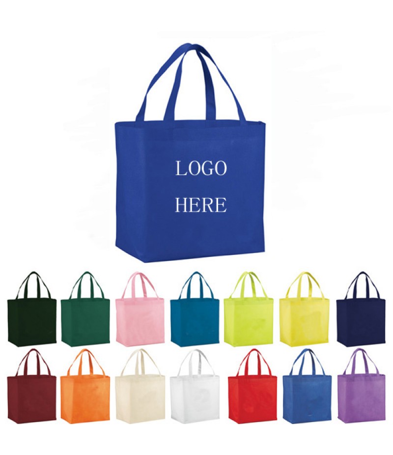 80G Non Woven Shopping Tote Bag W/ Reinforced 24" Handles