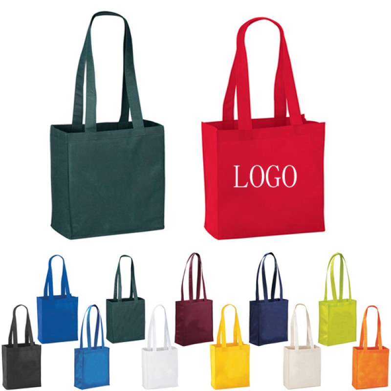 80G Non Woven Shopping Tote Bag W/ Reinforced 24" Handles