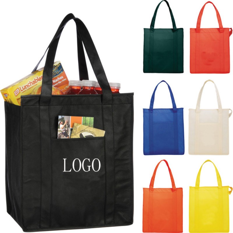 Grocery Tote Bag W/ Reinforced 23" Handles