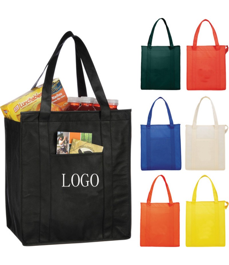 Grocery Tote Bag W/ Reinforced 23" Handles