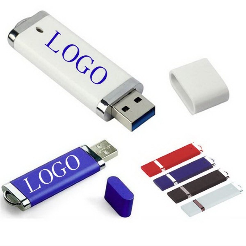 512 Mb Solid Color With Keyring Usb Flash Drive