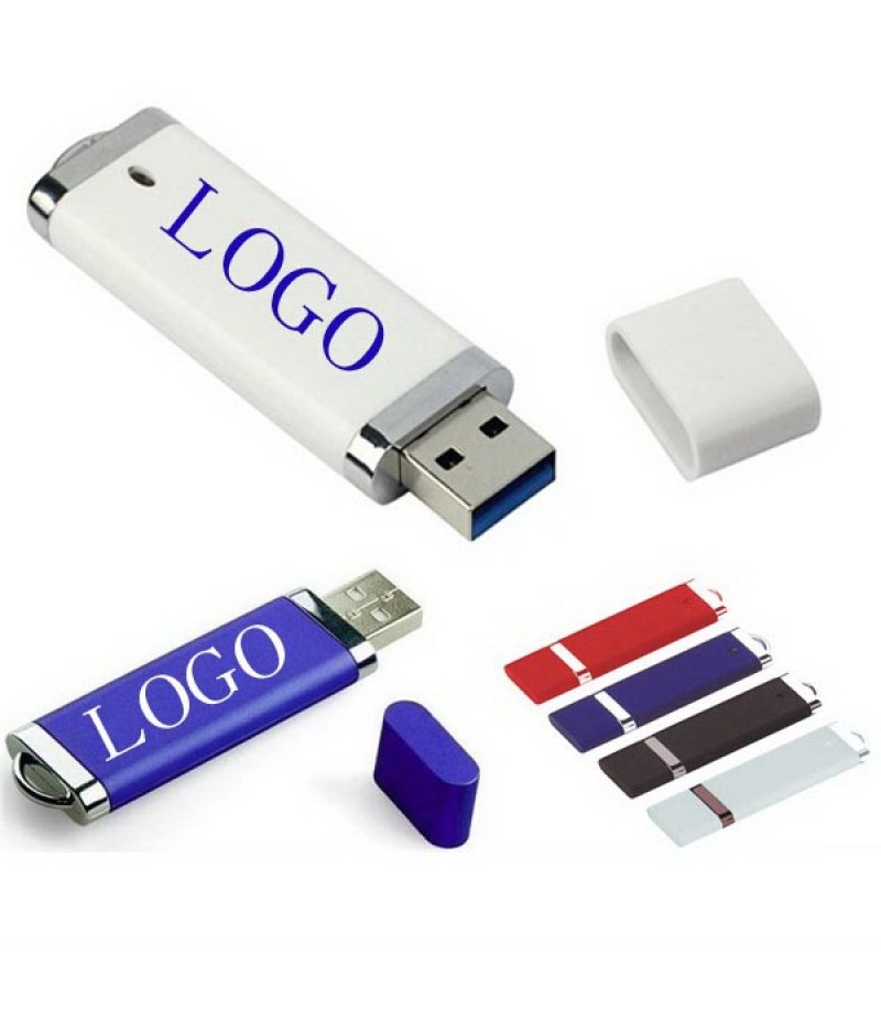 512 Mb Solid Color With Keyring Usb Flash Drive